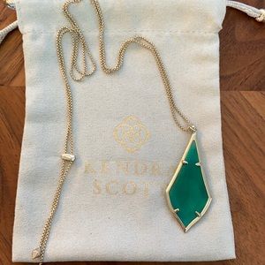 Kendra Scott Olivia Emerald Pendant Necklace